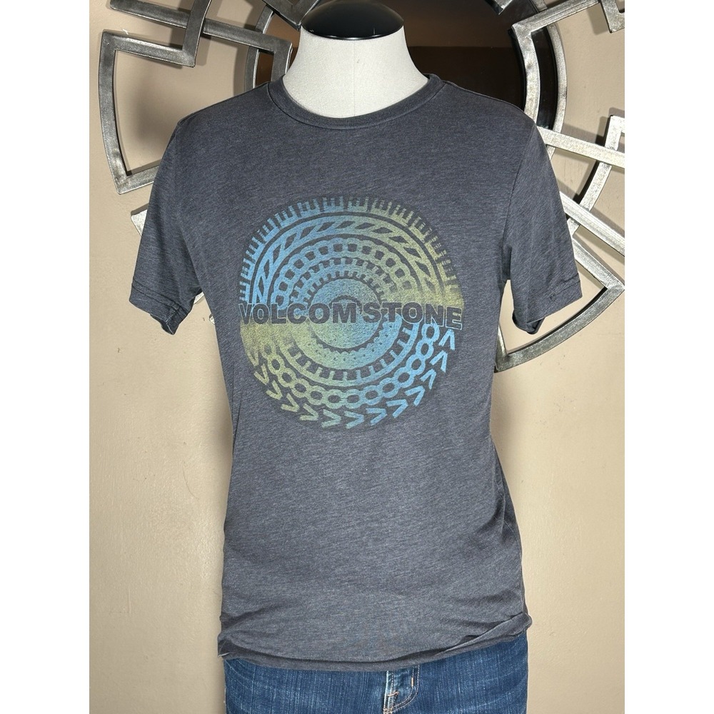 Volcom‎ Stone Short Sleeve T-Shirt Men's L Gray Modern Fit Graphic